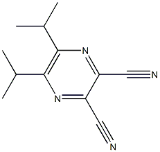 5,6-diisopropyl-2,3-pyrazinedicarbonitrile,,结构式