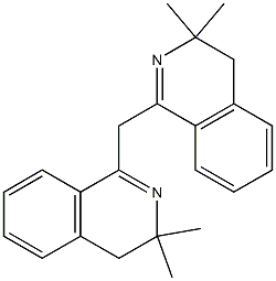 1-[(3,3-dimethyl-3,4-dihydro-1-isoquinolinyl)methyl]-3,3-dimethyl-3,4-dihydroisoquinoline Struktur