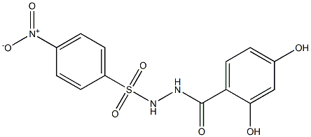 N'-(2,4-dihydroxybenzoyl)-4-nitrobenzenesulfonohydrazide 结构式