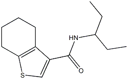 N-(1-ethylpropyl)-4,5,6,7-tetrahydro-1-benzothiophene-3-carboxamide 结构式