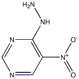 4-hydrazino-5-(nitro)pyrimidine,,结构式