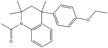 1-acetyl-4-(4-ethoxyphenyl)-2,2,4-trimethyl-1,2,3,4-tetrahydroquinoline Struktur