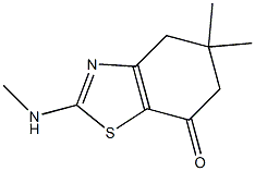 5,5-dimethyl-2-(methylamino)-5,6-dihydro-1,3-benzothiazol-7(4H)-one 化学構造式