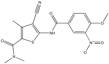 4-cyano-5-({3-nitro-4-methoxybenzoyl}amino)-N,N,3-trimethylthiophene-2-carboxamide