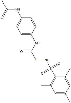 N-[4-(acetylamino)phenyl]-2-[(mesitylsulfonyl)amino]acetamide Structure