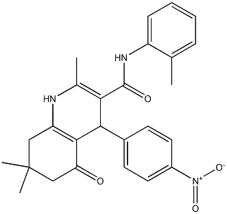 4-{4-nitrophenyl}-2,7,7-trimethyl-N-(2-methylphenyl)-5-oxo-1,4,5,6,7,8-hexahydroquinoline-3-carboxamide