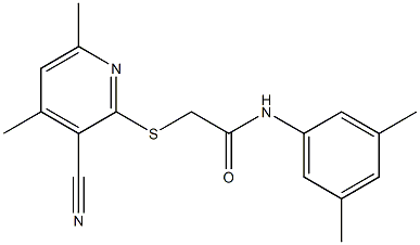 2-[(3-cyano-4,6-dimethylpyridin-2-yl)sulfanyl]-N-(3,5-dimethylphenyl)acetamide|