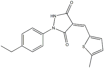 1-(4-ethylphenyl)-4-[(5-methyl-2-thienyl)methylene]-3,5-pyrazolidinedione