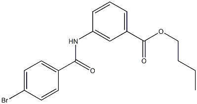 butyl 3-{[(4-bromophenyl)carbonyl]amino}benzoate,,结构式