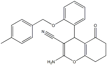  2-amino-4-{2-[(4-methylbenzyl)oxy]phenyl}-5-oxo-5,6,7,8-tetrahydro-4H-chromene-3-carbonitrile