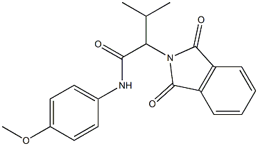 2-(1,3-dioxo-1,3-dihydro-2H-isoindol-2-yl)-N-(4-methoxyphenyl)-3-methylbutanamide,,结构式