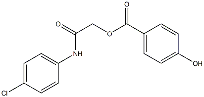 2-(4-chloroanilino)-2-oxoethyl 4-hydroxybenzoate 化学構造式