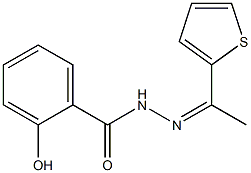 2-hydroxy-N'-[1-(2-thienyl)ethylidene]benzohydrazide,,结构式