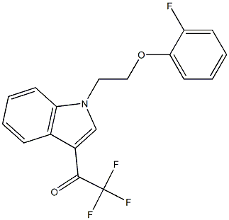 2,2,2-trifluoro-1-{1-[2-(2-fluorophenoxy)ethyl]-1H-indol-3-yl}ethanone 结构式