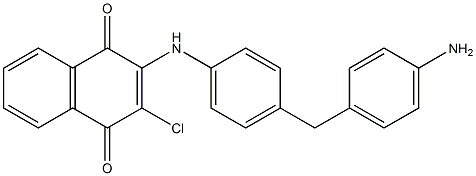 2-[4-(4-aminobenzyl)anilino]-3-chloronaphthoquinone 结构式