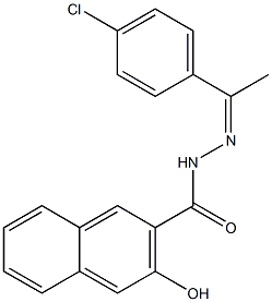 N'-[1-(4-chlorophenyl)ethylidene]-3-hydroxy-2-naphthohydrazide,,结构式