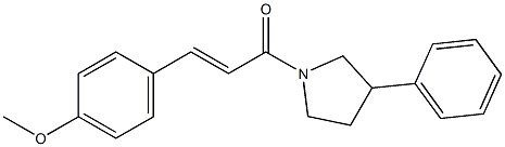 methyl 4-[3-oxo-3-(3-phenyl-1-pyrrolidinyl)-1-propenyl]phenyl ether Struktur