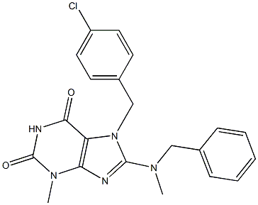 7-[(4-chlorophenyl)methyl]-3-methyl-8-[methyl(phenylmethyl)amino]-3,7-dihydro-1H-purine-2,6-dione Structure