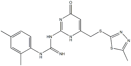 N-(2,4-dimethylphenyl)-N'-(6-{[(5-methyl-1,3,4-thiadiazol-2-yl)thio]methyl}-4-oxo-1,4-dihydro-2-pyrimidinyl)guanidine