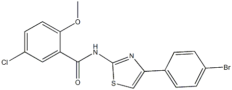 N-[4-(4-bromophenyl)-1,3-thiazol-2-yl]-5-chloro-2-methoxybenzamide Structure