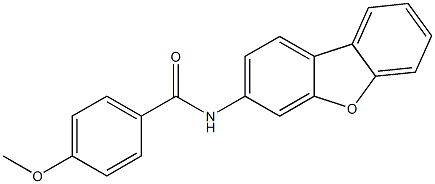 N-dibenzo[b,d]furan-3-yl-4-(methyloxy)benzamide Struktur