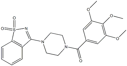 3-[4-(3,4,5-trimethoxybenzoyl)-1-piperazinyl]-1,2-benzisothiazole 1,1-dioxide