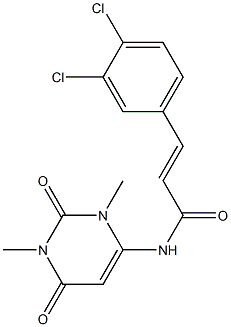 3-(3,4-dichlorophenyl)-N-(1,3-dimethyl-2,6-dioxo-1,2,3,6-tetrahydro-4-pyrimidinyl)acrylamide 化学構造式