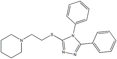 4,5-diphenyl-4H-1,2,4-triazol-3-yl 2-(1-piperidinyl)ethyl sulfide|