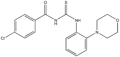 N-(4-chlorobenzoyl)-N'-(2-morpholin-4-ylphenyl)thiourea,,结构式