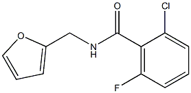 2-chloro-6-fluoro-N-(2-furylmethyl)benzamide,,结构式