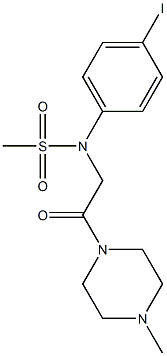 N-(4-iodophenyl)-N-[2-(4-methyl-1-piperazinyl)-2-oxoethyl]methanesulfonamide Structure