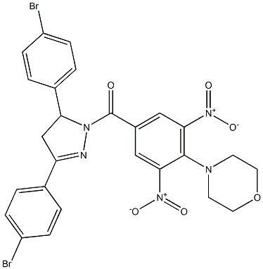 4-{4-{[3,5-bis(4-bromophenyl)-4,5-dihydro-1H-pyrazol-1-yl]carbonyl}-2,6-bisnitrophenyl}morpholine