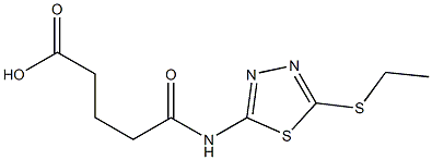 5-{[5-(ethylsulfanyl)-1,3,4-thiadiazol-2-yl]amino}-5-oxopentanoic acid 结构式