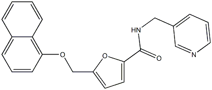 5-[(1-naphthyloxy)methyl]-N-(pyridin-3-ylmethyl)-2-furamide Struktur