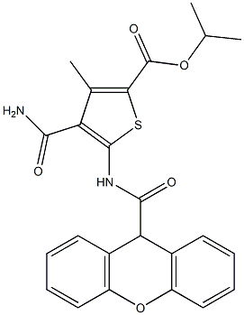 isopropyl 4-(aminocarbonyl)-3-methyl-5-[(9H-xanthen-9-ylcarbonyl)amino]-2-thiophenecarboxylate