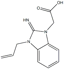 (3-allyl-2-imino-2,3-dihydro-1H-benzimidazol-1-yl)acetic acid 结构式