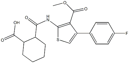 2-({[4-(4-fluorophenyl)-3-(methoxycarbonyl)-2-thienyl]amino}carbonyl)cyclohexanecarboxylic acid