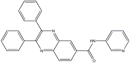 2,3-diphenyl-N-(3-pyridinyl)-6-quinoxalinecarboxamide Structure