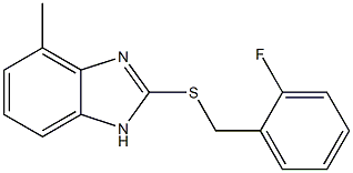 2-fluorobenzyl 4-methyl-1H-benzimidazol-2-yl sulfide Structure