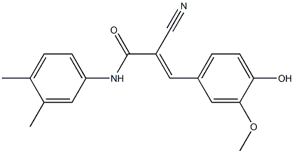 2-cyano-N-(3,4-dimethylphenyl)-3-(4-hydroxy-3-methoxyphenyl)acrylamide