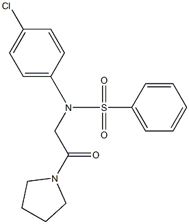 N-(4-chlorophenyl)-N-[2-oxo-2-(1-pyrrolidinyl)ethyl]benzenesulfonamide