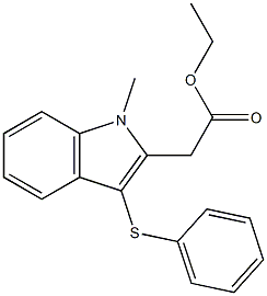 ethyl [1-methyl-3-(phenylsulfanyl)-1H-indol-2-yl]acetate|