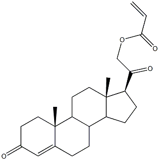 3,20-dioxopregn-4-en-21-yl acrylate 化学構造式