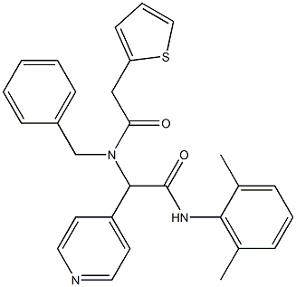 2-[benzyl(2-thienylacetyl)amino]-N-(2,6-dimethylphenyl)-2-(4-pyridinyl)acetamide