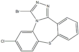 3-bromo-6-chlorodibenzo[b,f][1,2,4]triazolo[4,3-d][1,4]thiazepine Struktur