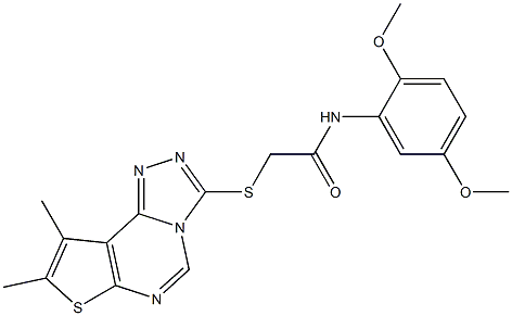  N-(2,5-dimethoxyphenyl)-2-[(8,9-dimethylthieno[3,2-e][1,2,4]triazolo[4,3-c]pyrimidin-3-yl)sulfanyl]acetamide