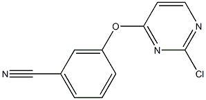 3-[(2-chloro-4-pyrimidinyl)oxy]benzonitrile,,结构式