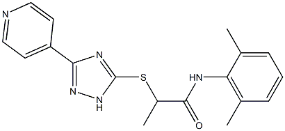 N-(2,6-dimethylphenyl)-2-{[3-(4-pyridinyl)-1H-1,2,4-triazol-5-yl]sulfanyl}propanamide Structure