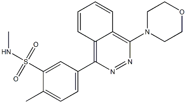 N,2-dimethyl-5-[4-(4-morpholinyl)-1-phthalazinyl]benzenesulfonamide 结构式