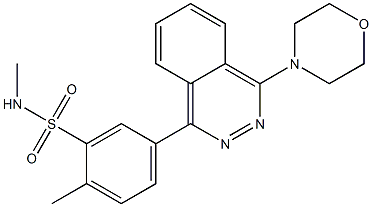 N,2-dimethyl-5-[4-(4-morpholinyl)-1-phthalazinyl]benzenesulfonamide,,结构式